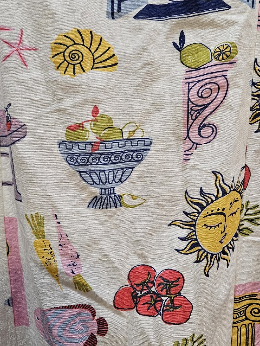 NWT | Japna Sun & Coastal Italy Print Maxi Linen Blen Dress | XL - Picture 3 of 8